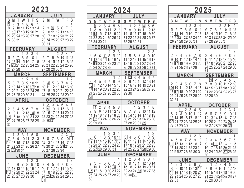 2023 And 2024 Calendar