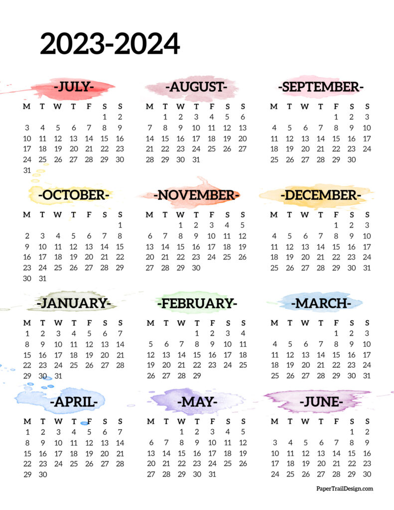 2024 And 2024 School Calendar Printable Free Download Emlyn Gwenora