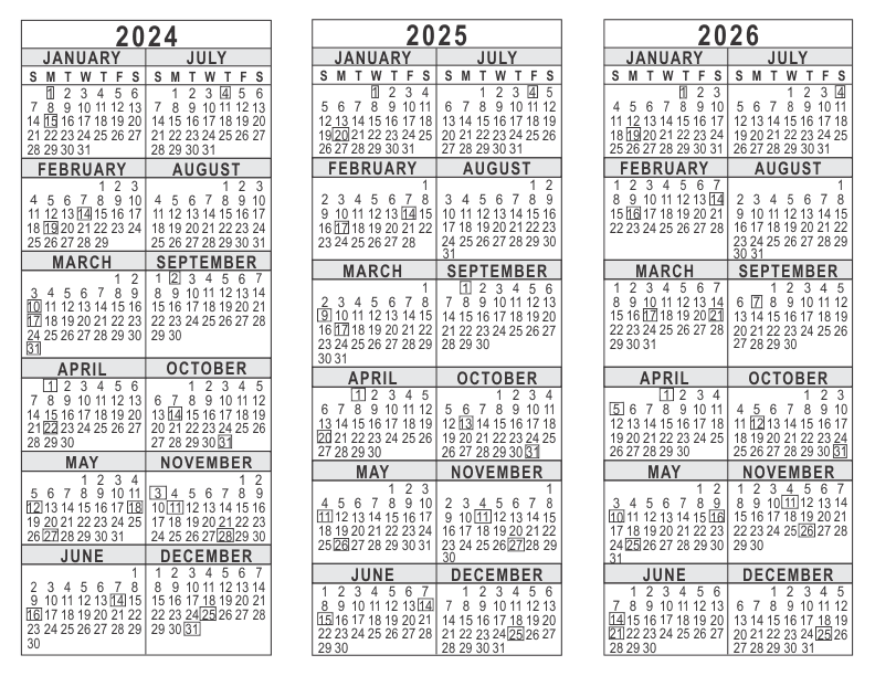 2024 And 2025 Calendar Prntbl concejomunicipaldechinu gov co