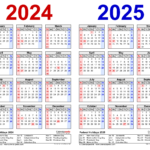 2024 And 2025 Calendar With Holidays