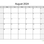 2024 Calendar Printable August One Seka Winona