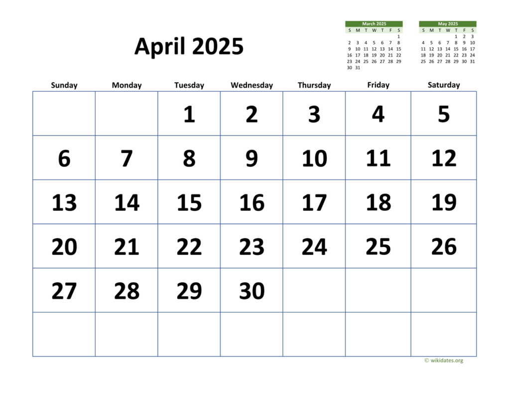 2025 April Calendar With Easter Images Printable Ruthy Claudina