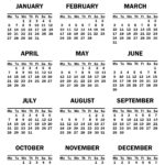 2025 Calendar Printable Free White Monday Start Nycdesign us