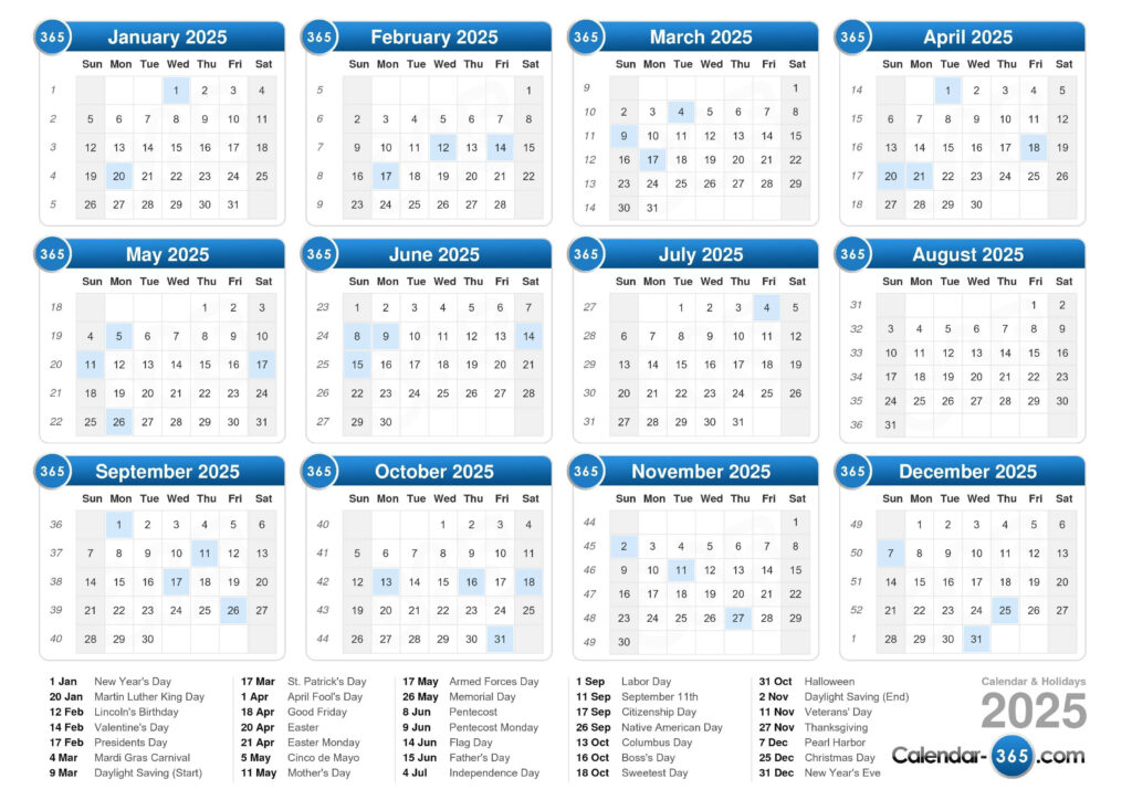 2025 Calendar With Week Numbers A Comprehensive Guide Calendar 2025 