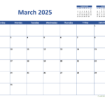 2025 March Calendar Printable Free Full Version Cahra Corella