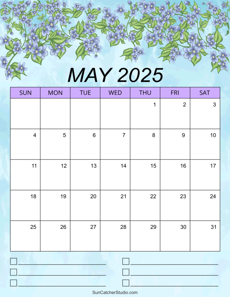 2025 May Calendar Printable Free Images Printable Bess Marion