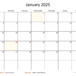 2025 Monthly Calendar Printable Excel Templates Kyle Shandy