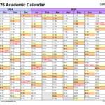 Academic Calendars 2024 2025 Free Printable Word Templates Riset