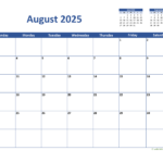 August 2025 Calendar Printable Free Wiki Calendrier 2025 2026 Gratuit