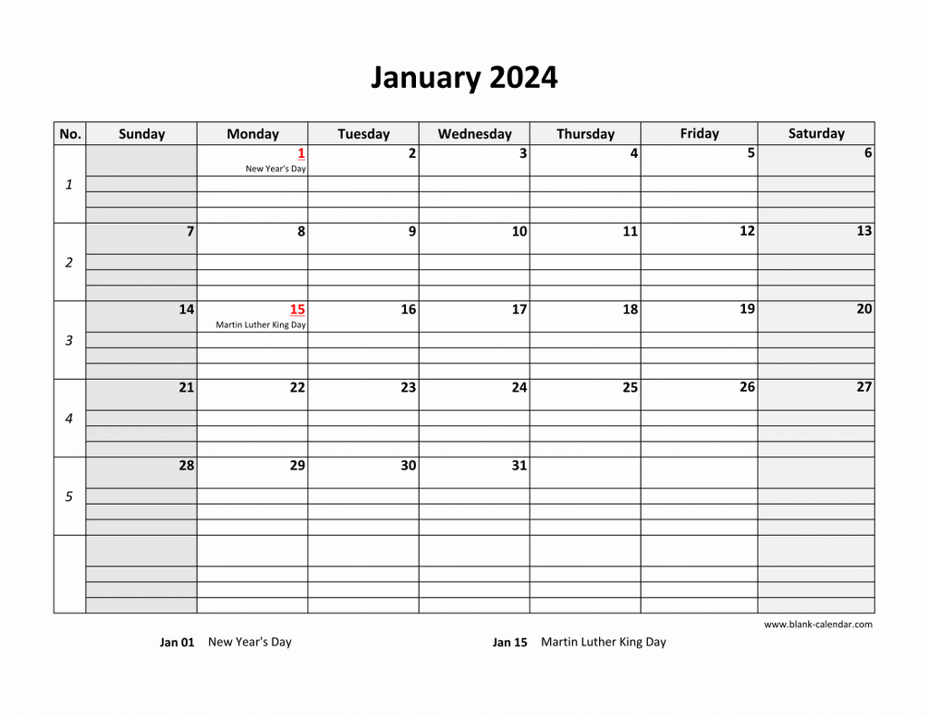 Blank Calendar Printable 2024 Monthly Leona Ninetta