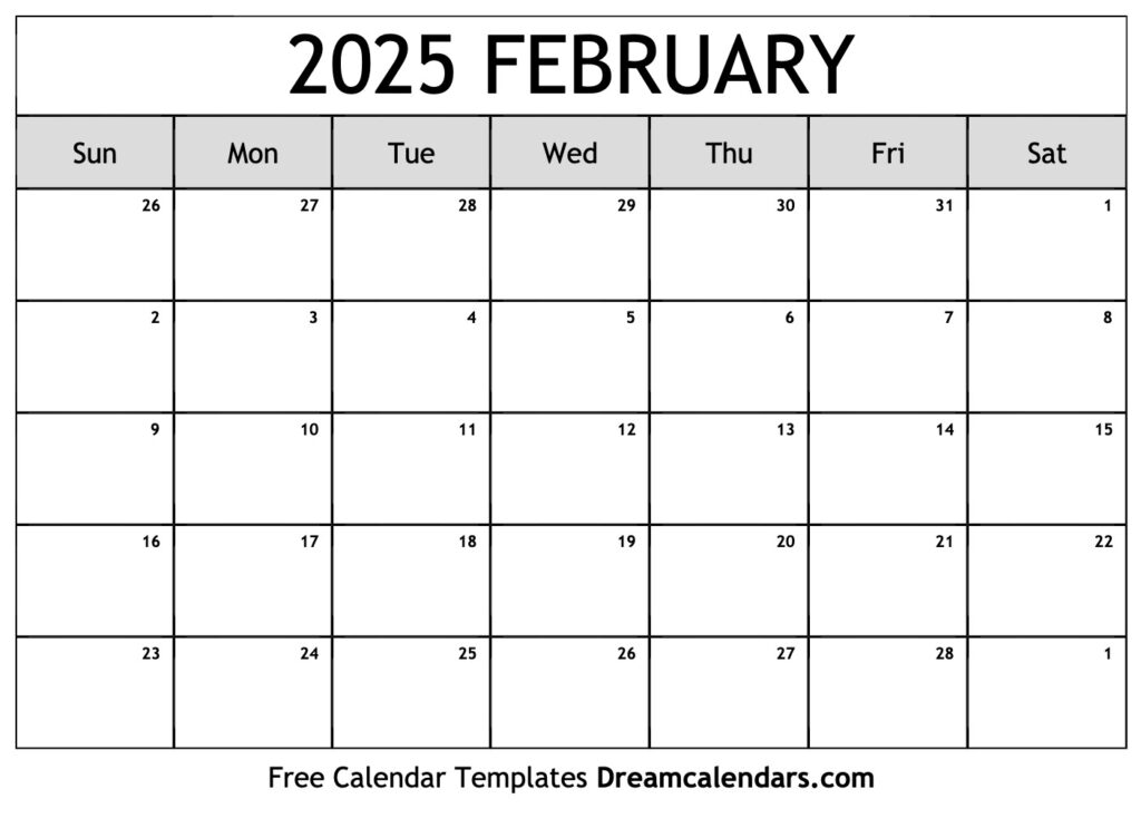 February 25 Calendar