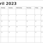 Free Printable Monthly Calendar April 2023 Printable Templates Free