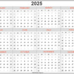 Free Printable Yearly Calendar 2025