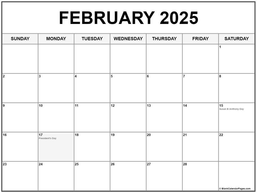 Holiday Calendar February 2025 Ami Jackelyn