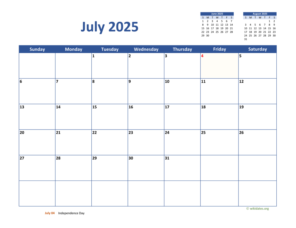 July 2025 Calendar Printable A Comprehensive Guide Calendar 2025 