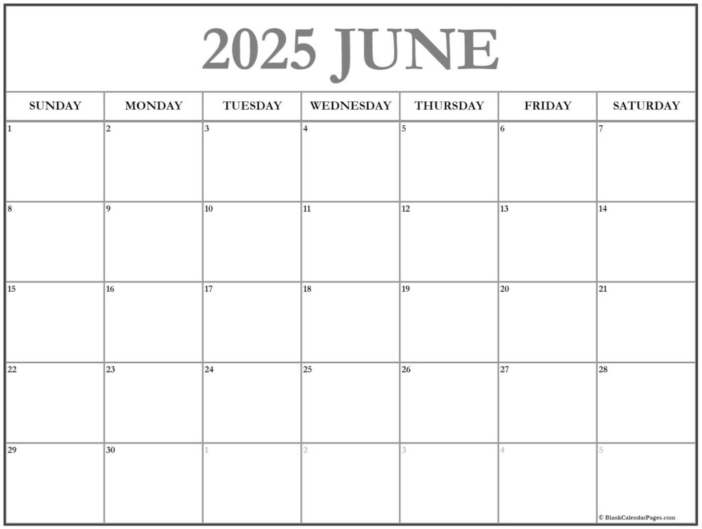 June And July 2025 Calendar Printable A Comprehensive Guide To 