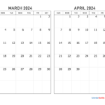 March April 2024 Calendar