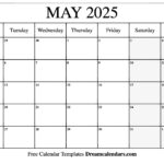 Pretty May 2025 Calendar Ami Jackelyn