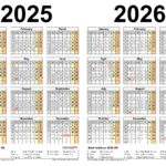 Printable 2 Year Calendar 2025 And 2026 Calendar January 2025 Printable