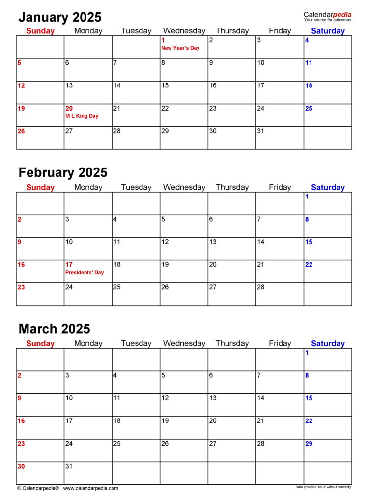 Quarterly Calendar 2025 Printable Free Kacie Jaquith