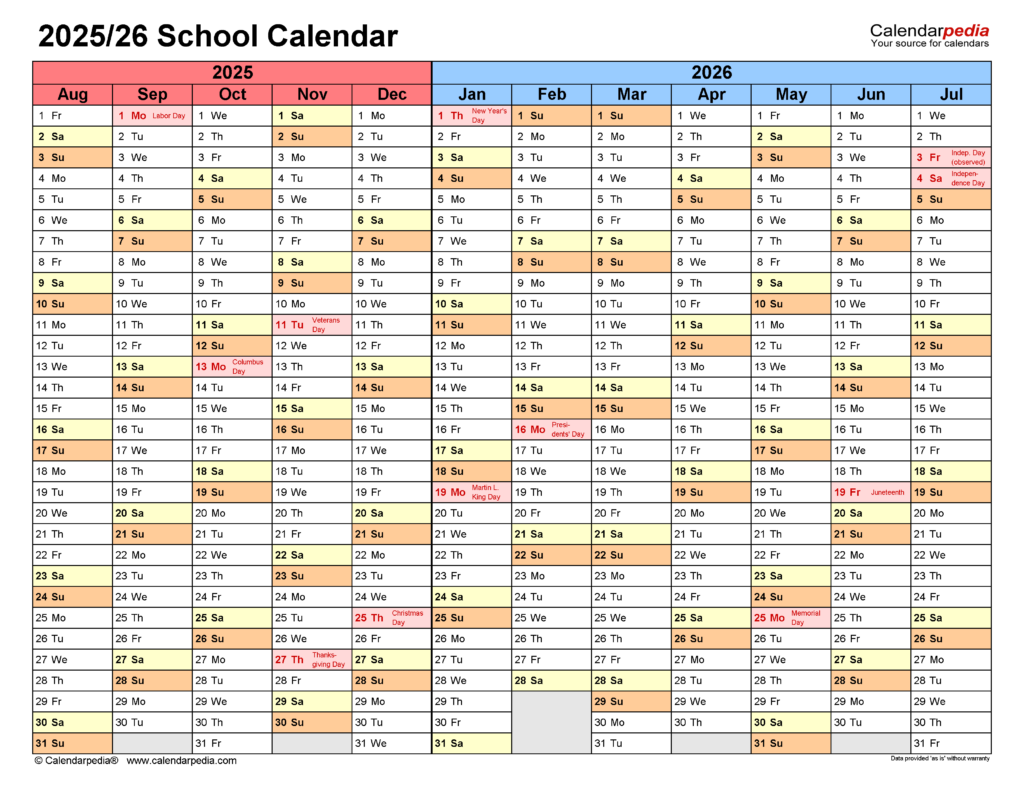 School Calendar 2025 2026 Department Of Education DepEd Editable