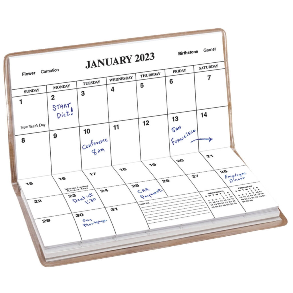 2 Year Planner Calendar Refill 2023 2024 Pocket Sized Calendar 