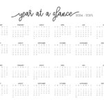 2024 2025 Calendar At A Glance Printable Calendar February Calendar 2024