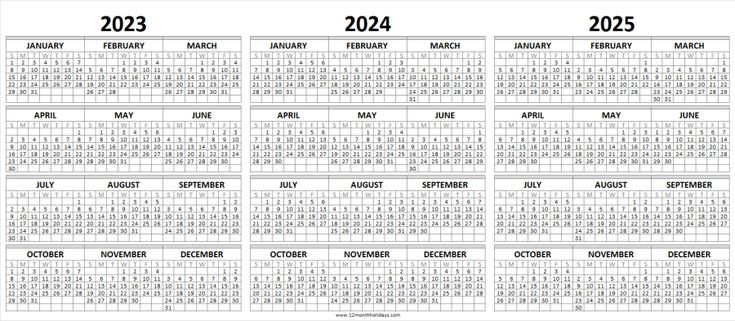 2024 2025 Two Year Calendar Free Printable Pdf Templates Rezfoods