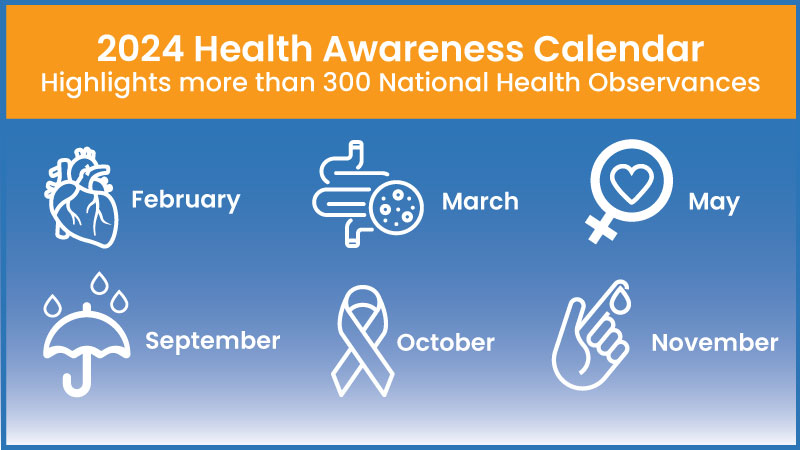 2024 Health Awareness Calendar Baldwin Publishing