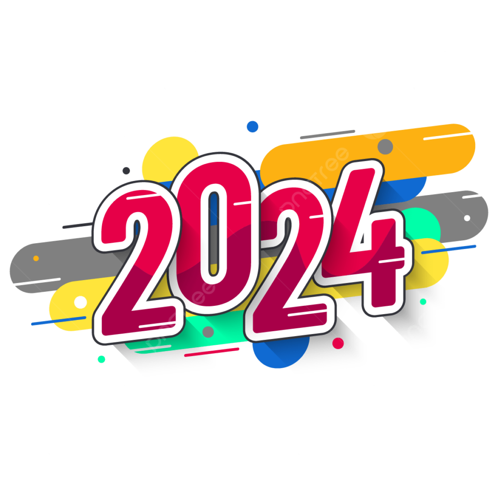 2024 Textbeschriftungsbanner 2024 Beschriftung Banner PNG Und Vektor 