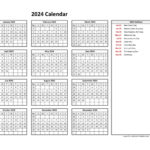 2024 Yearly Calendar Template Word Free Nelle Sophia