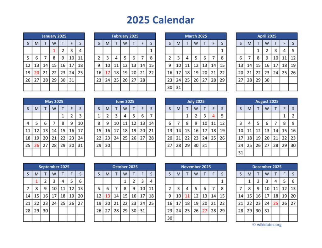 2025 Calendar PDF A Comprehensive Guide To The Year Ahead Calendar 