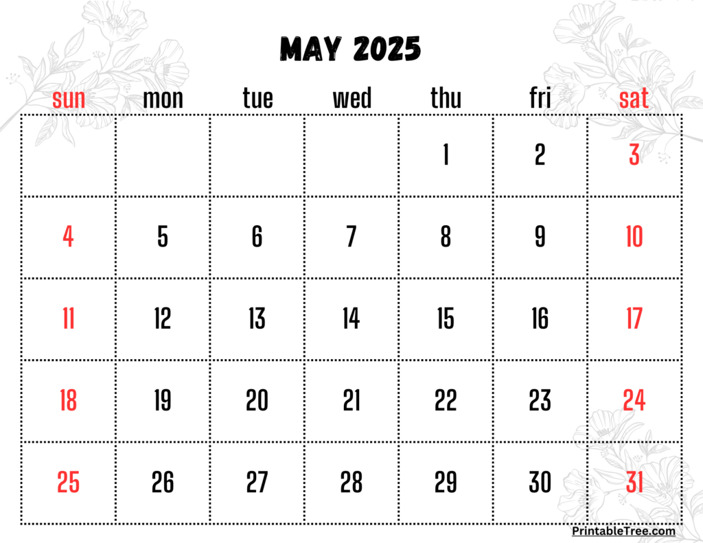 2025 Calendar Printable