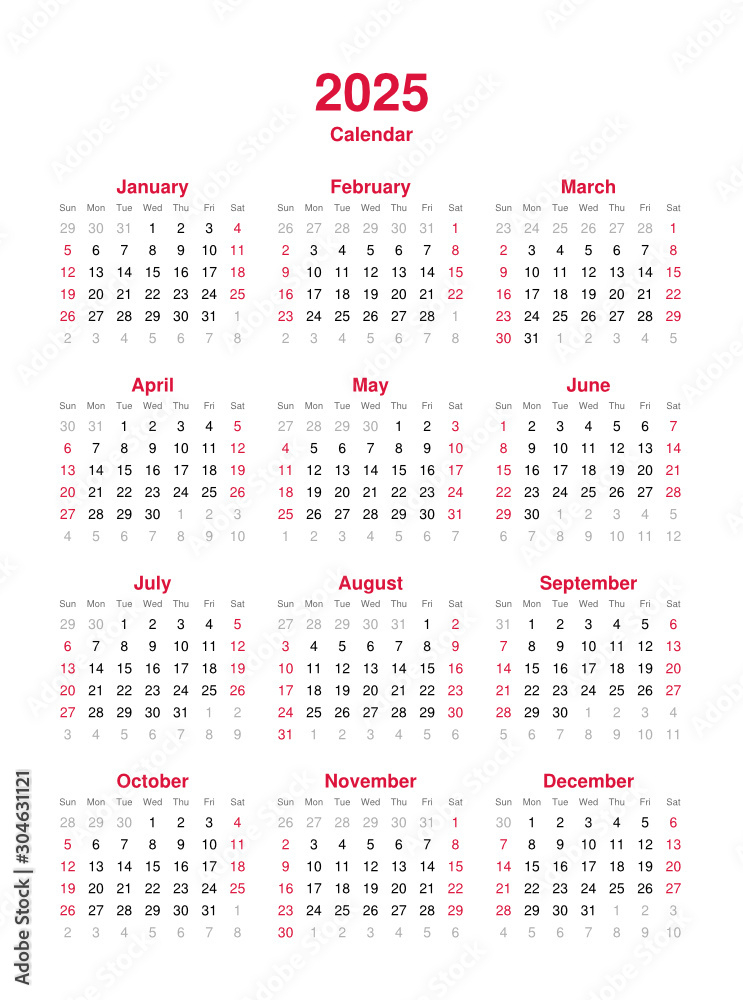 2025 Calendar Printable