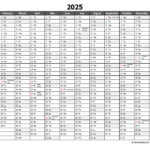 2025 Calendar Template Excel Free Download For Efficient Scheduling