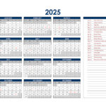 2025 Canadian Calendar With Holidays Design Printable Calendar 2025