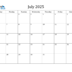 2025 July Calendar PDF A Comprehensive Guide To The Seventh Month