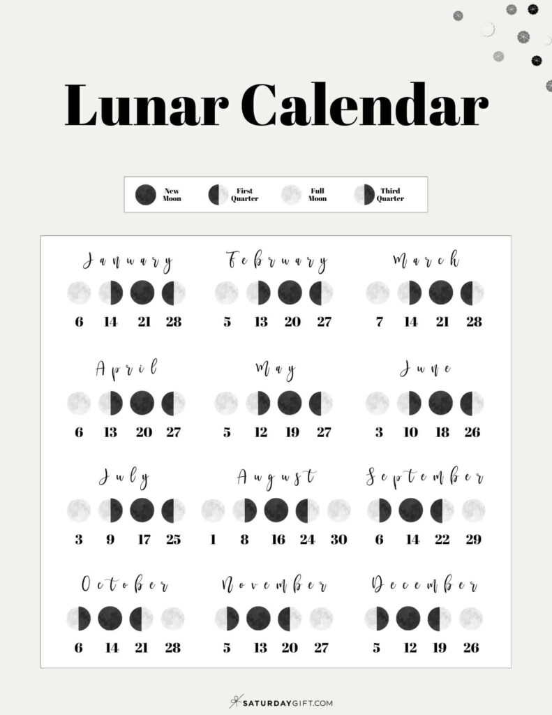 2025 Lunar Calendar Printable Free Images Abbe Lindsy