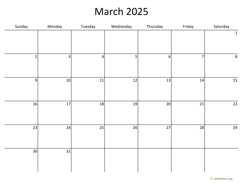 2025 March Calendar Full 11 8 5 Frame Free Liuka Prissie