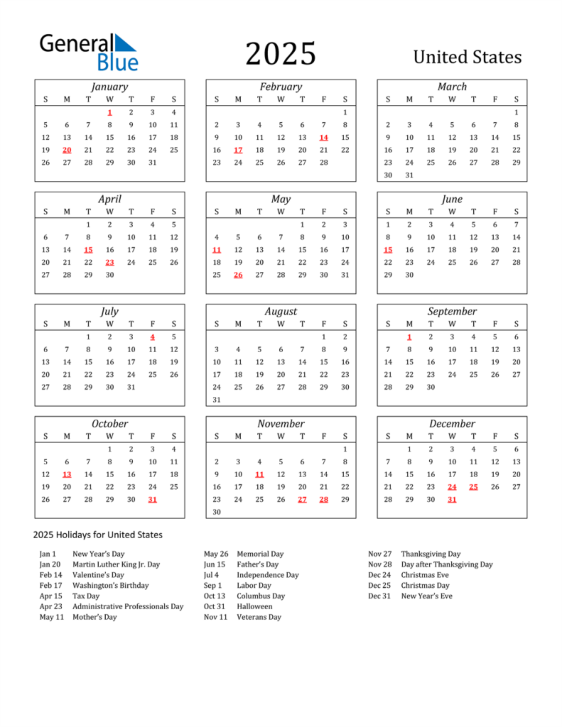 2025 US Holidays Calendar A Comprehensive Overview Editable Calendar 