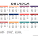 2025 Yearly Powerpoint Calendar Slide Free Printable Templates