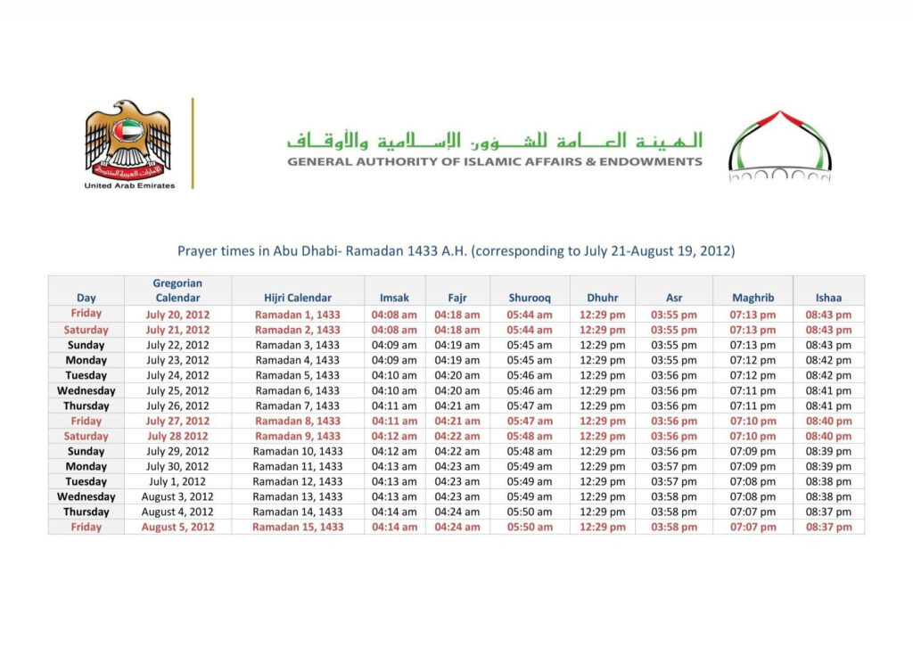 Abu Dhabi Calendar 2024 Image To U