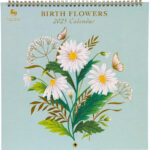 Amazon NIQUEA D Birth Flowers 2025 Spiral Wall Calendar Office