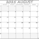 Blank August Calendar 2025 Printable Deva Muffin