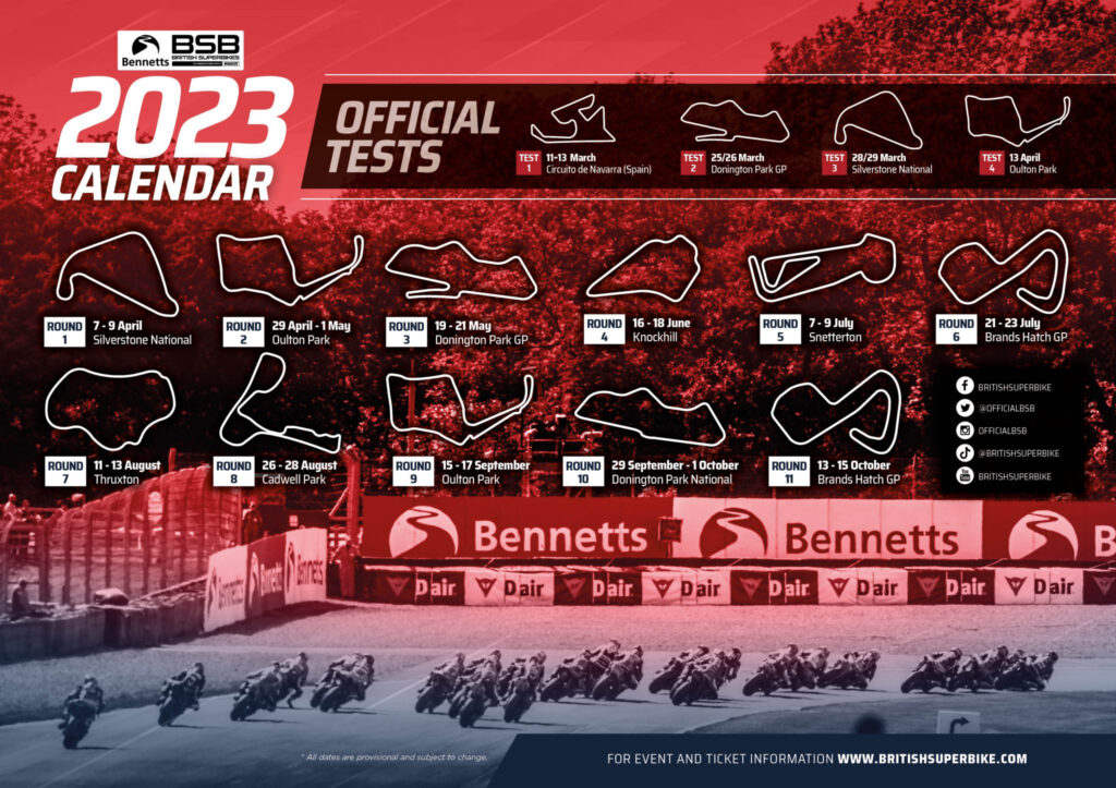 BSB 2023 Season Calendar Motorsport Radio