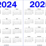 Calendar 2024 2025 Printable Free Elke Nicoli