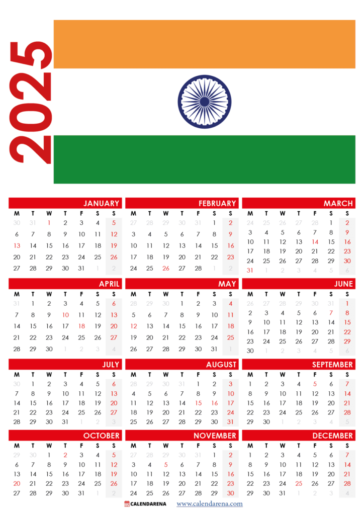 Calendar 2025 India With Holidays And Festivals