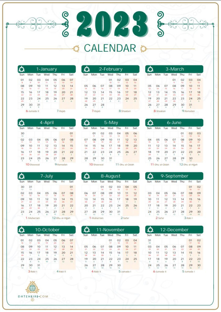 Calendar Islamic 2025 Pdf Julee Sherline