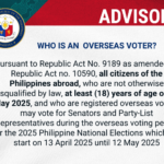 Calendar Of Activities For The 2025 Philippine General Elections