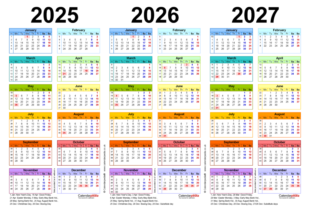 Calendar Year 2025 And 2026 Dora Nancee